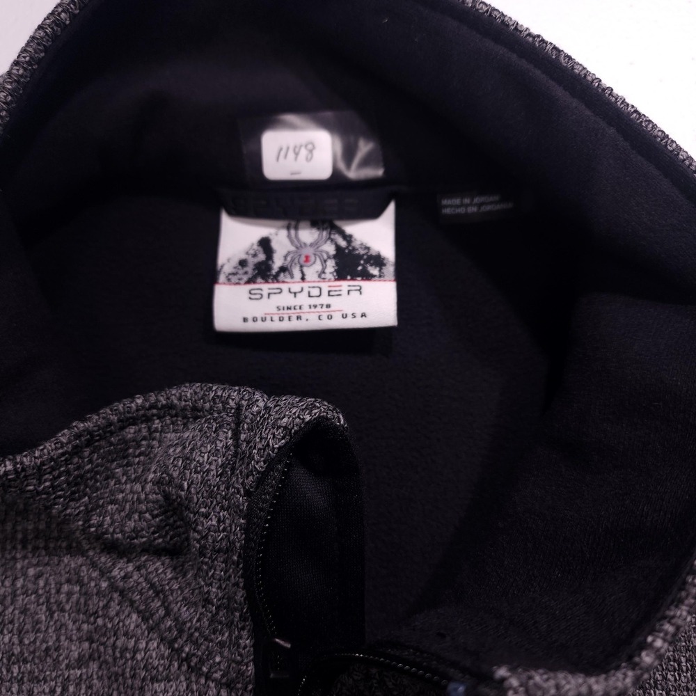 Spyder 1/4 Zip Pullover Mens Medium Gray Fleece Thermal Ski Top - Picture 8 of 15